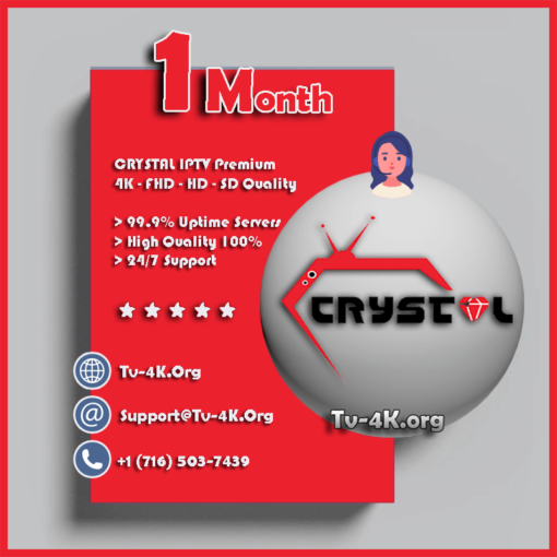 Crystal IPTV 1 Month Subscription - Best IPTV Subscription