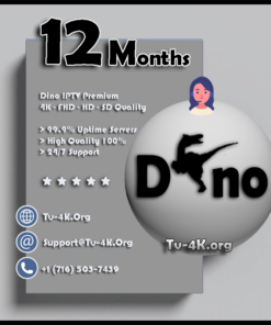 Dino IPTV 12 Months Subscription - Best IPTV Service