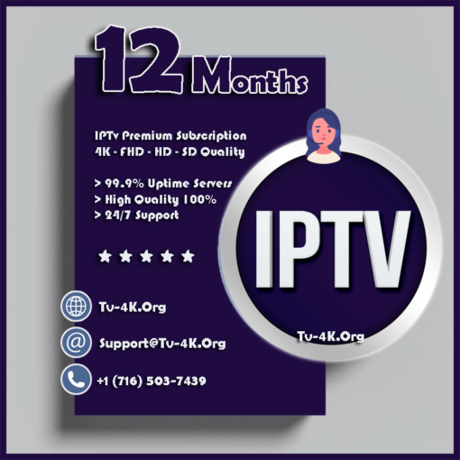 IPTV 12 Months Subscription - The Best IPTv Provider