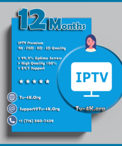 IPTv 12 Months Plan Subscription - IPTV Service Provider