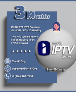 Mega Ott IPTv 3 Months Subscription - IPTv Service Provider