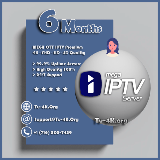 Mega Ott IPTv 6 Months Subscription - IPTv Service Provider