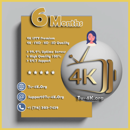 Strong 4K IPTV 6 Months Subscription - Premium IPTV