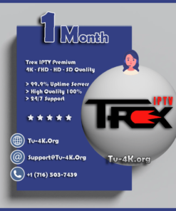 Trex IPTV 1 Month Subscription - IPTV Service Provider