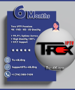 Trex IPTV 6 Months Subscription - IPTV Service Provider